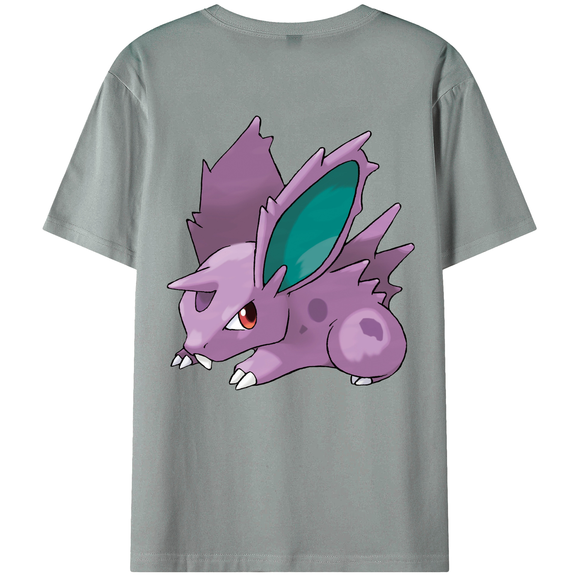 （画像用） ポケットモンスター Pokémon 綿100％ メンズ半袖Tシャツ（バックプリント） 通気性